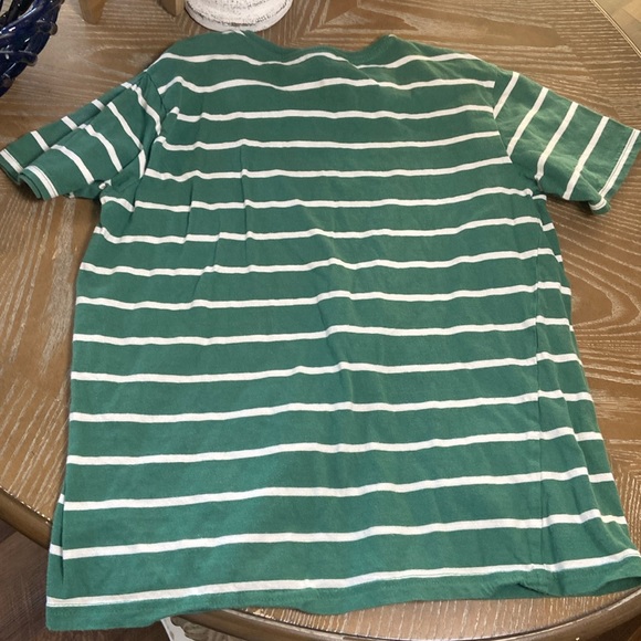 Big Boy Tommy Hilfiger Short sleeve Kelly green & navy blue Striped Tee Shirt - Picture 6 of 6
